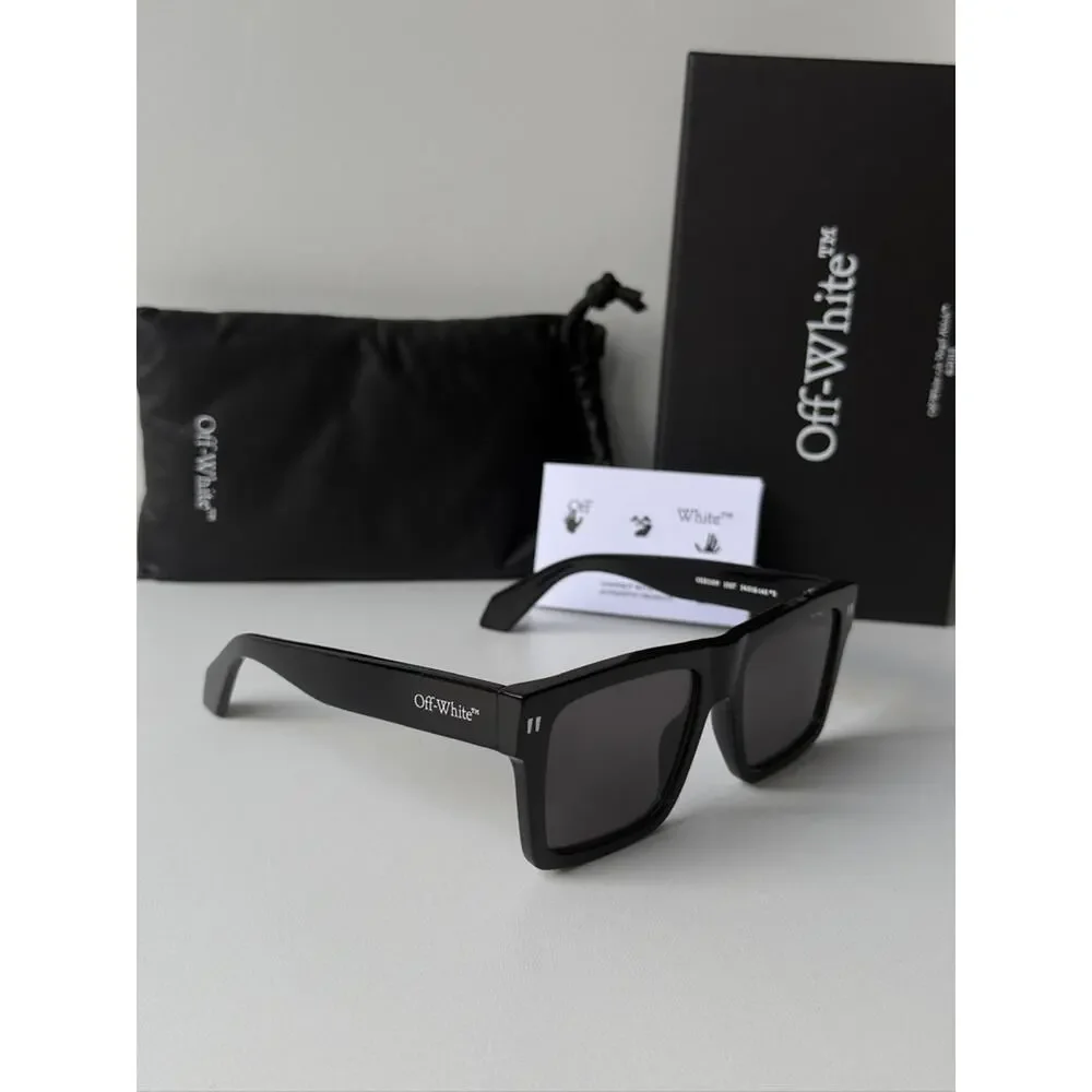 NEW Off White Lawton Black Unisex Sunglasses